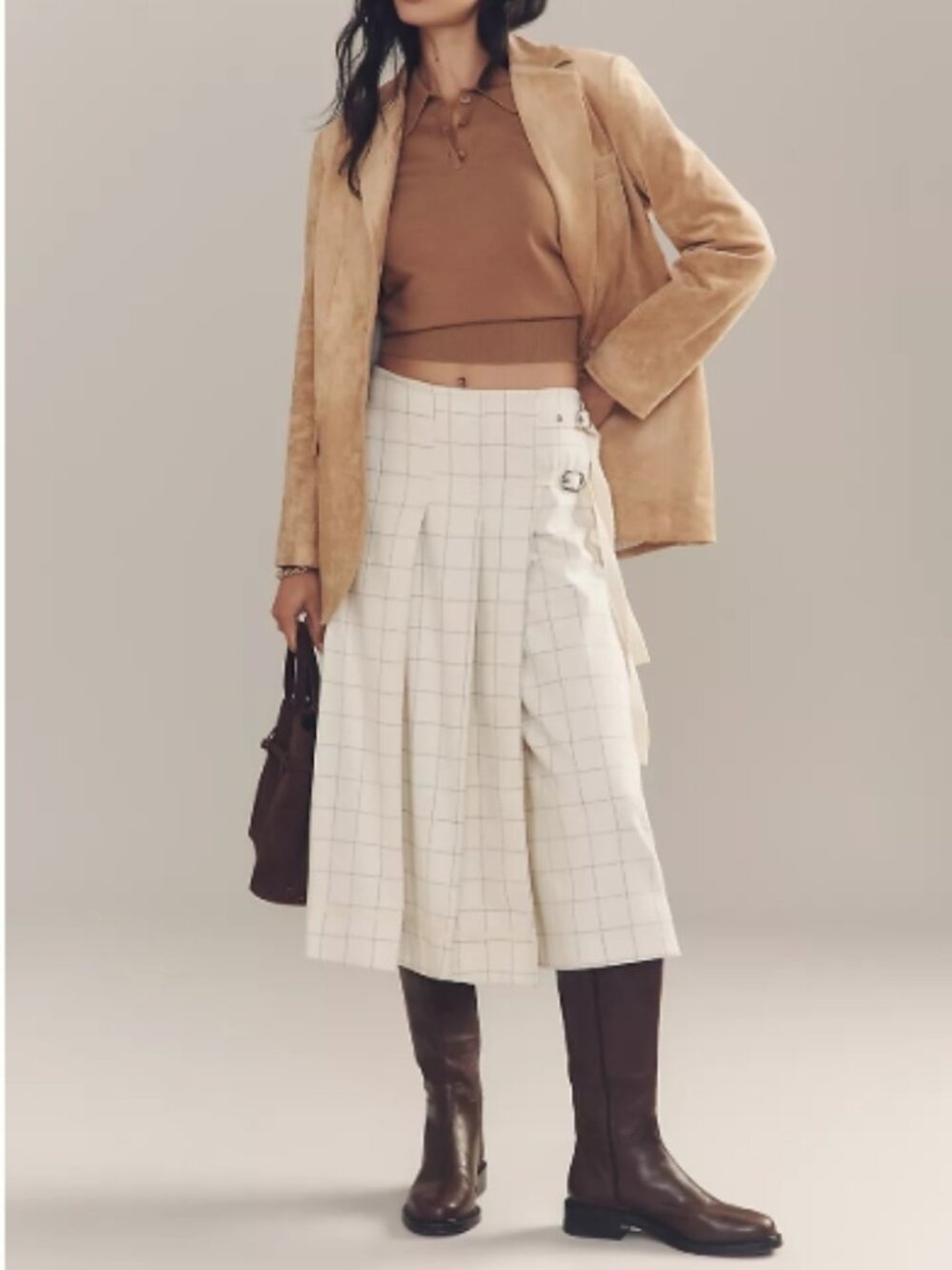 By Anthropologie Pleated Wrapped Culotte Pants 8 medium